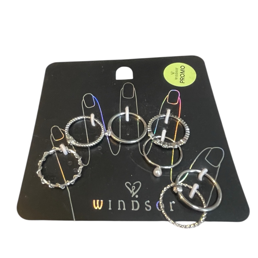 🤑 5/$25 Windsor Silver Ring Collection Set NWT